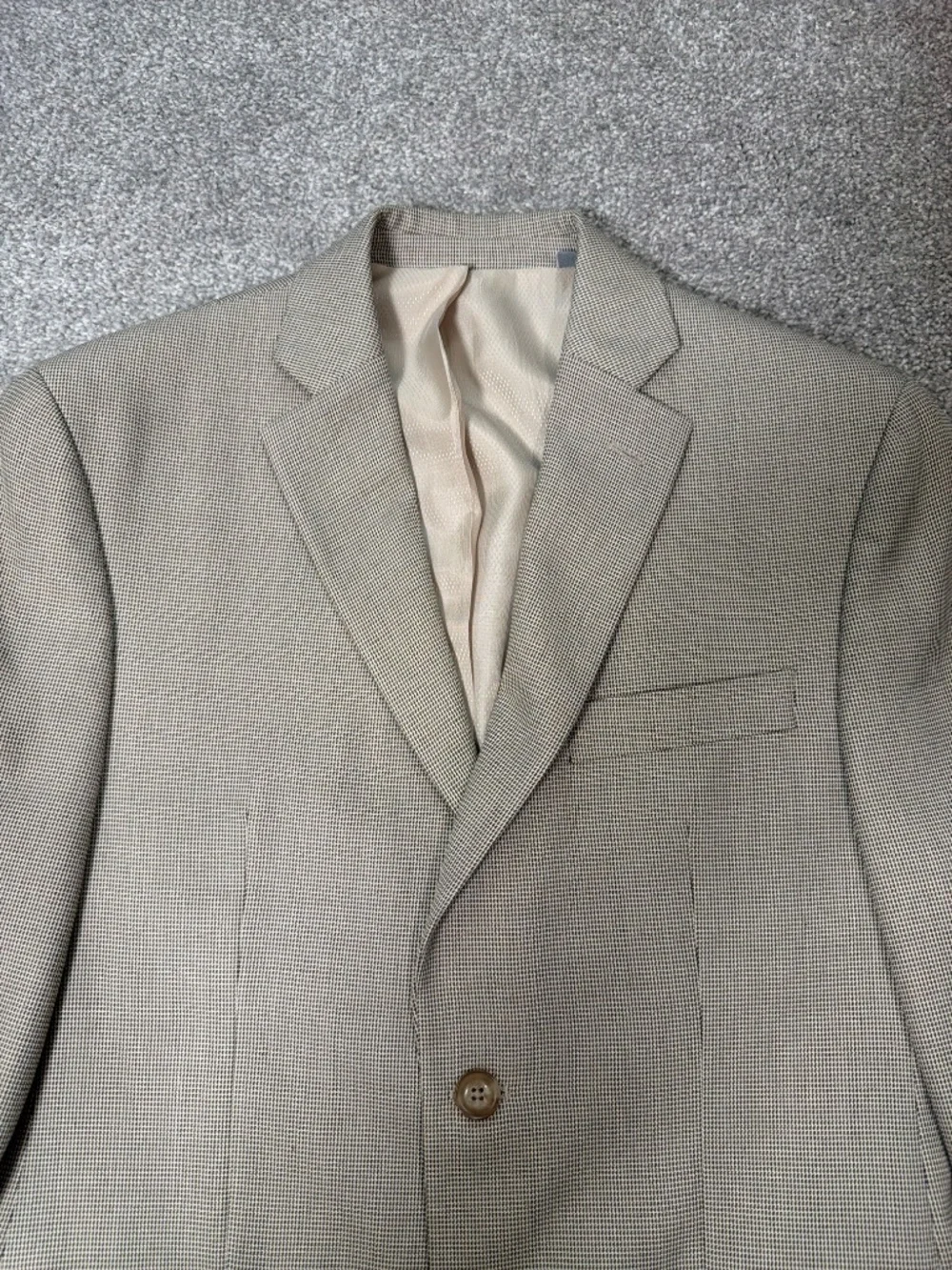 Michael Kors Tan Micro Check Blazer 36S